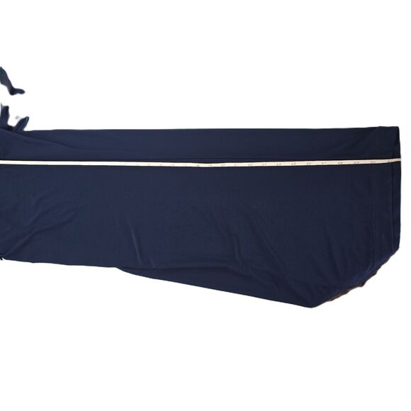 Vince Camuto navy blue jumpsuit stretch pockets back zip Medium - Picture 7 of 11